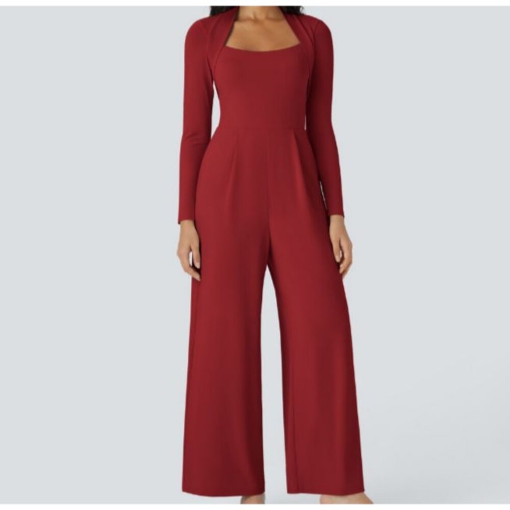 Elegant Red Jumpsuit